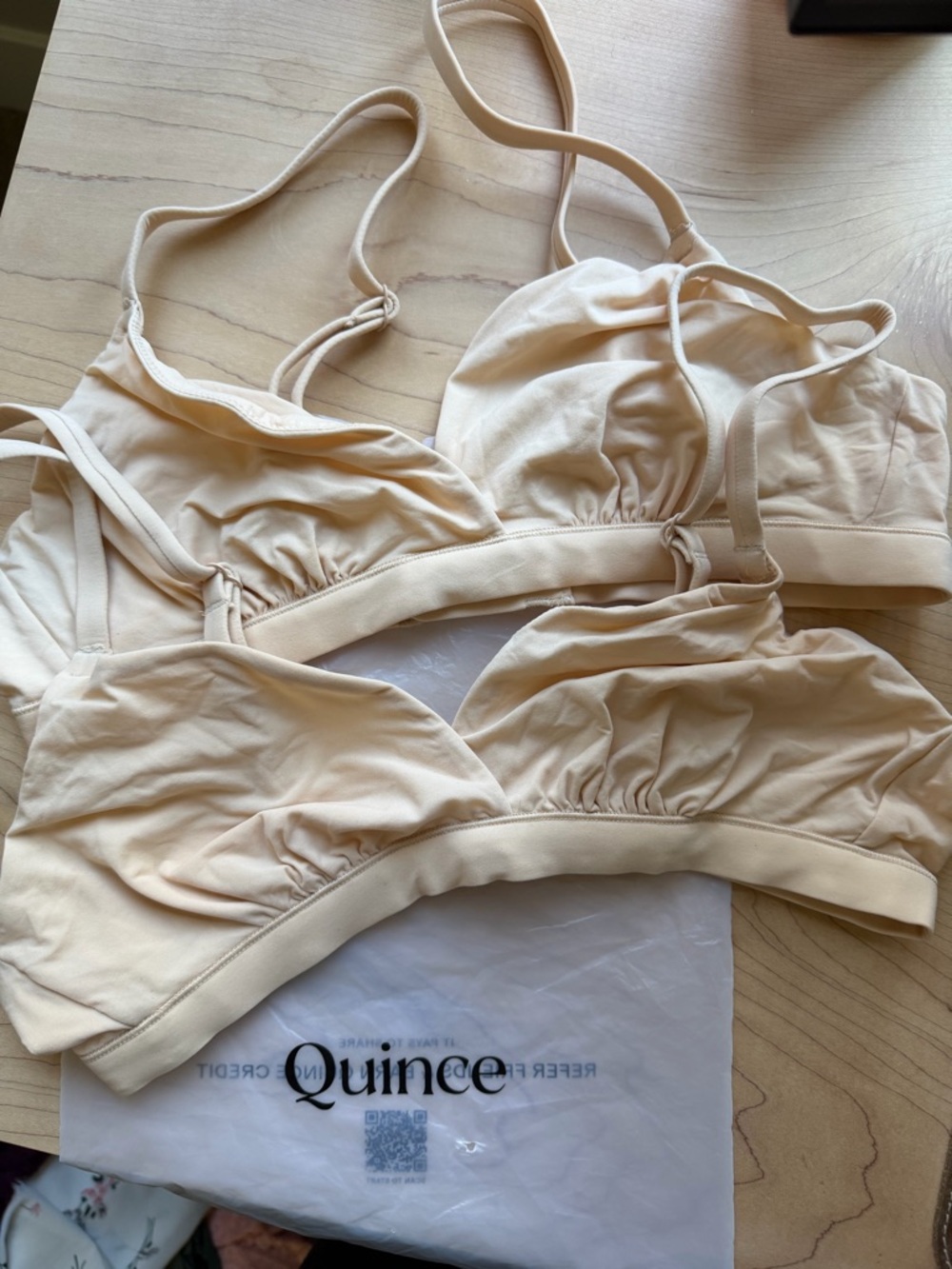 Quince Second Skin Crossover Bralette (2-pack)